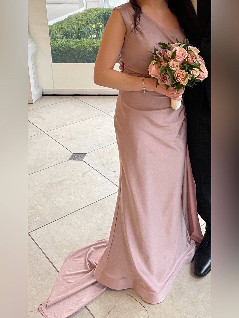 Mauve Portia and Scarlett One-Shoulder Bridesmaid Dress